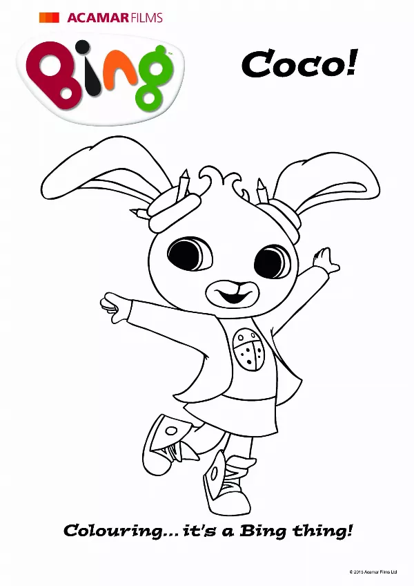 Coco Colouring Sheet